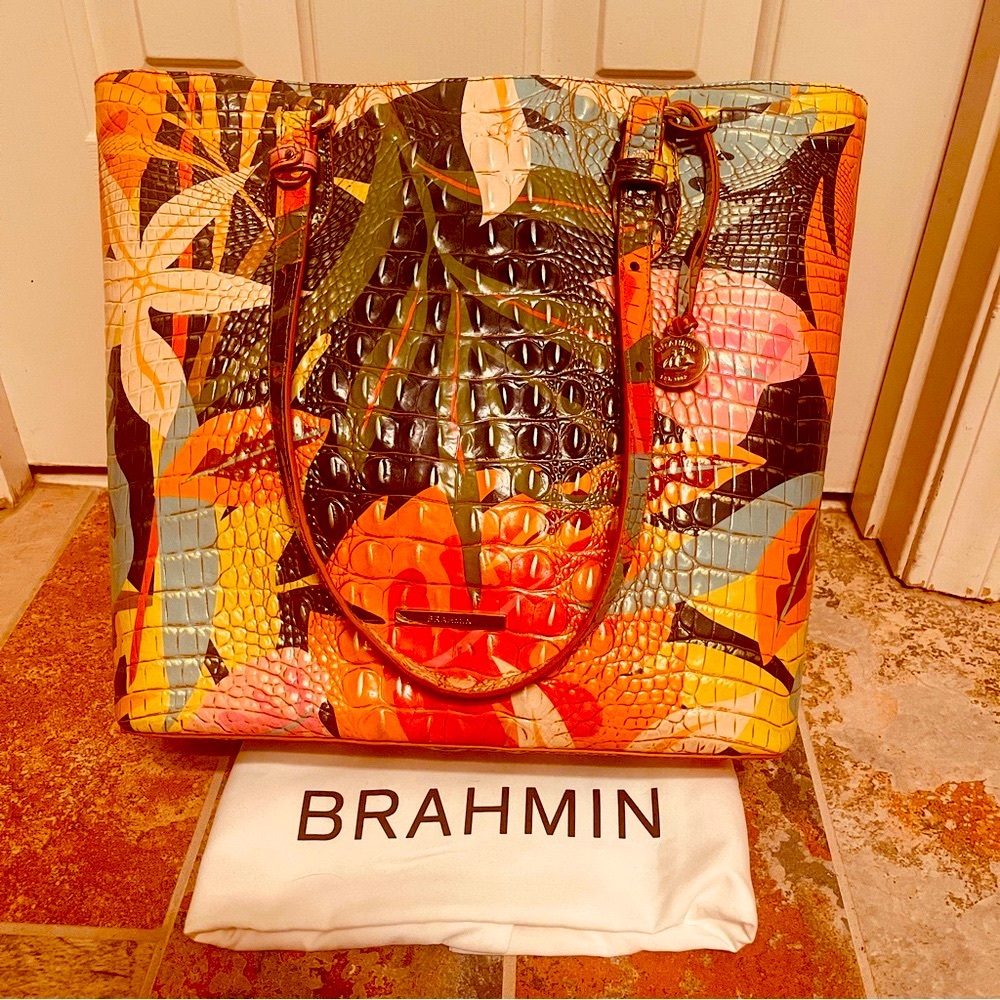 NWOT! RARE! Brahmin Retro Jungle Melbourne Ellen Tote Bag! Out of Production!